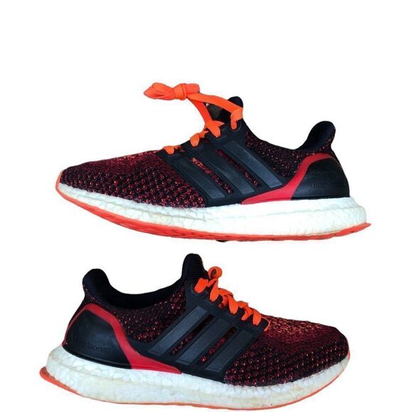 RARE 2016 Adidas UltraBoost 2.0 Black Solar Red Size 4.5 - Picture 4 of 16